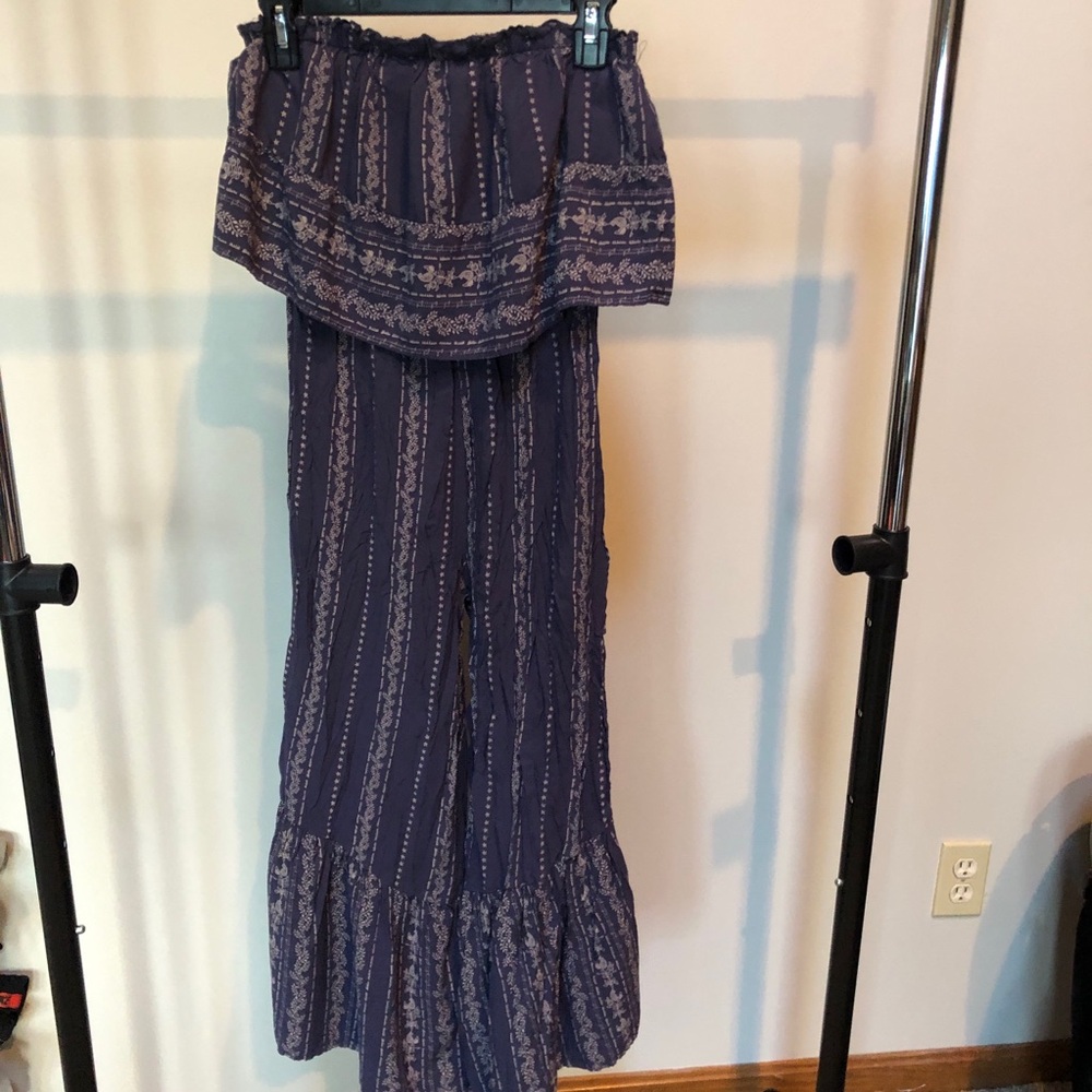 Women’s blue sleeveless jumpsuit - Size Medium